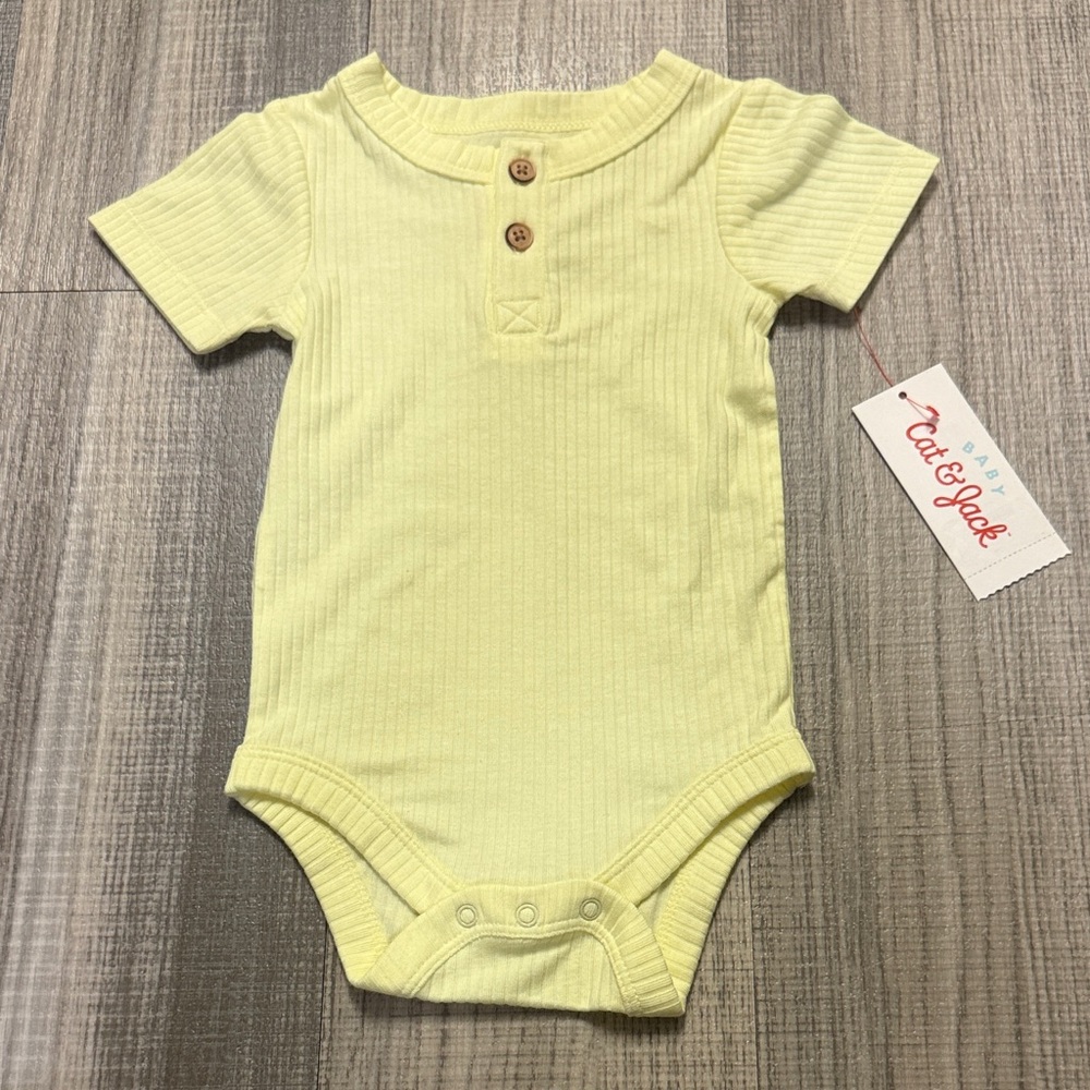 Cat & Jack Yellow Baby Onesie